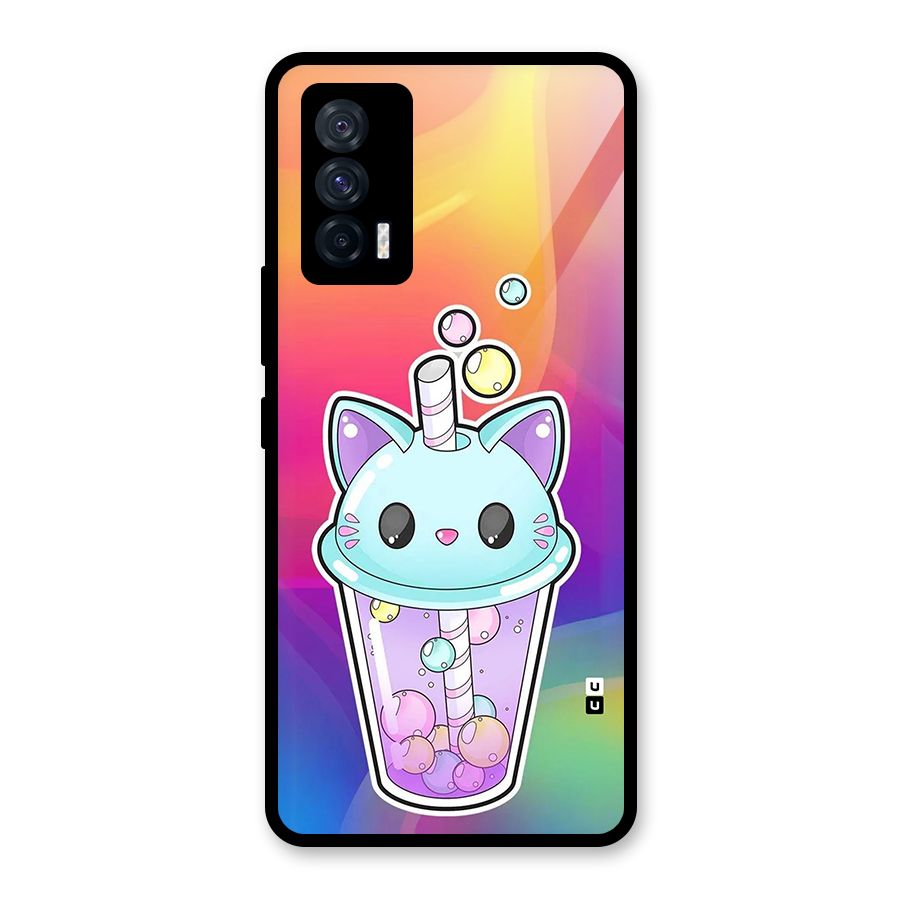 Cat Drink Glass Back Case for Vivo iQOO 7 5G