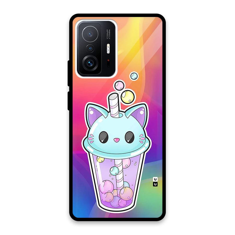 Cat Drink Glass Back Case for Xiaomi 11T Pro