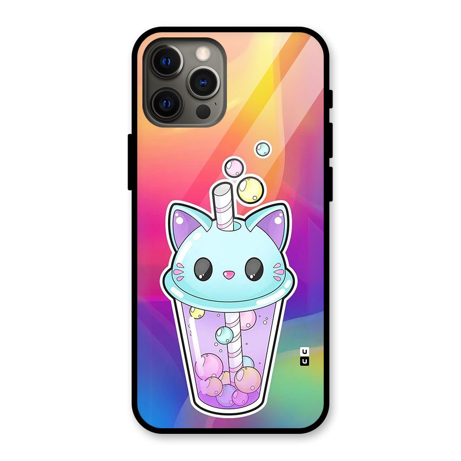 Cat Drink Glass Back Case for iPhone 12 Pro Max