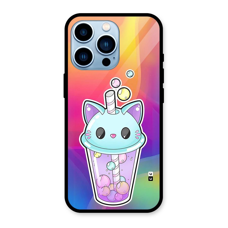 Cat Drink Glass Back Case for iPhone 13 Pro