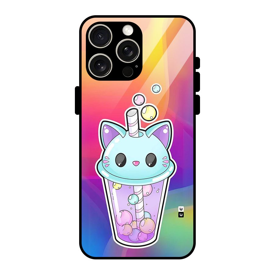 Cat Drink Glass Back Case for iPhone 15 Pro Max