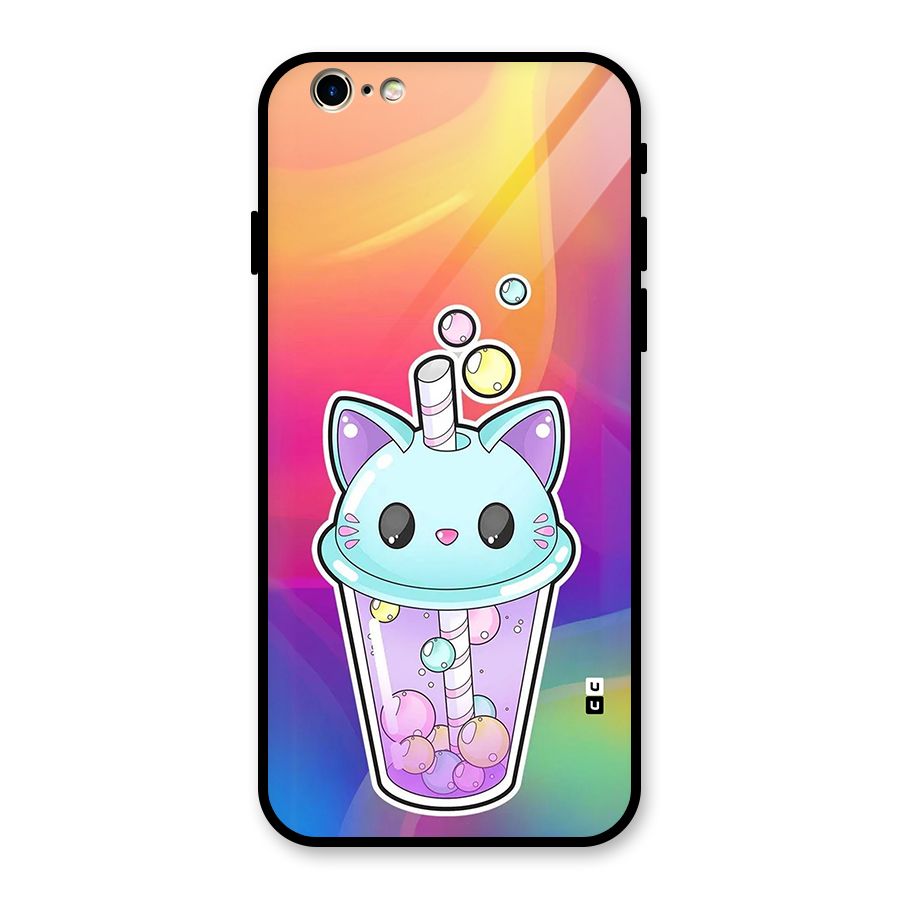 Cat Drink Glass Back Case for iPhone 6 6S