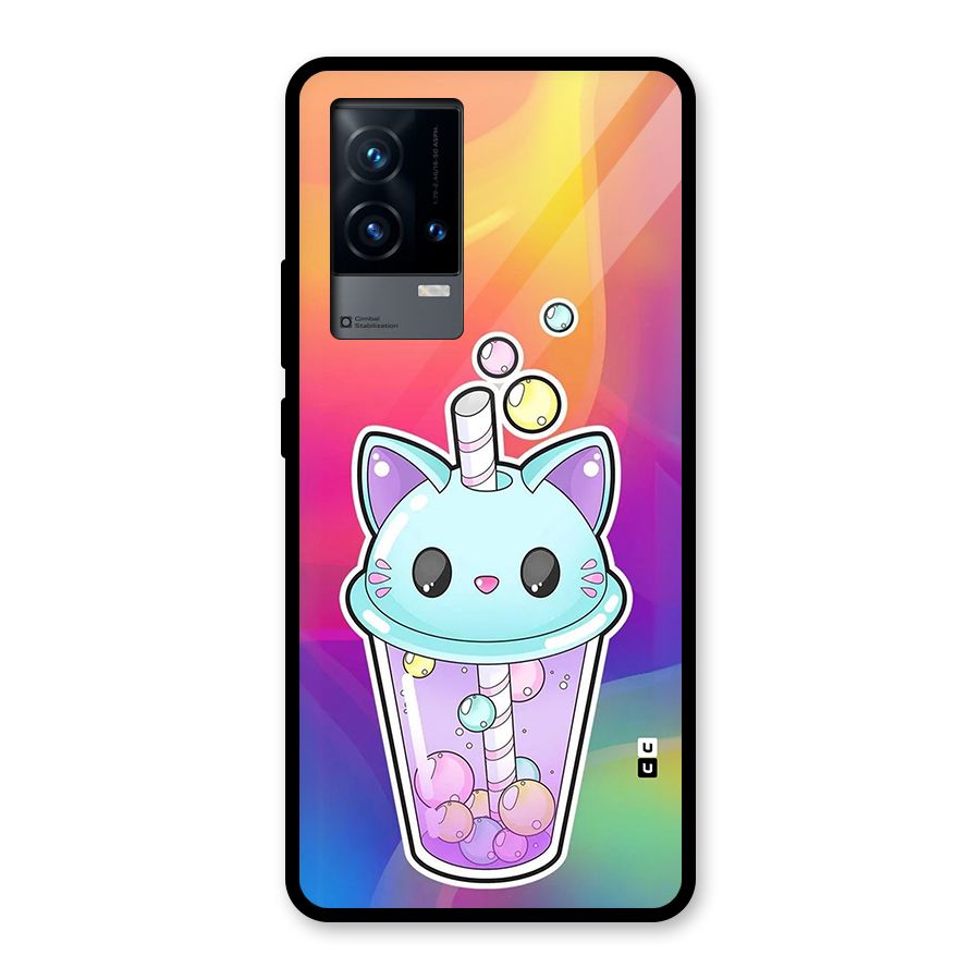 Cat Drink Glass Back Case for iQOO 9 5G
