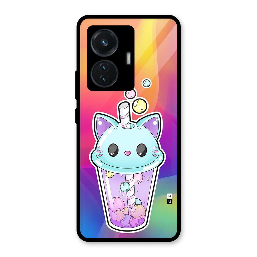 Cat Drink Glass Back Case for iQOO Z6 44W