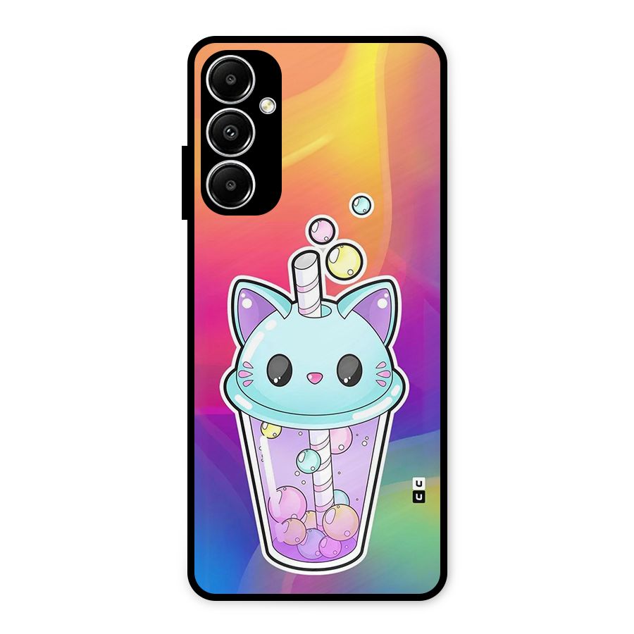Cat Drink Metal Back Case for Galaxy A05s