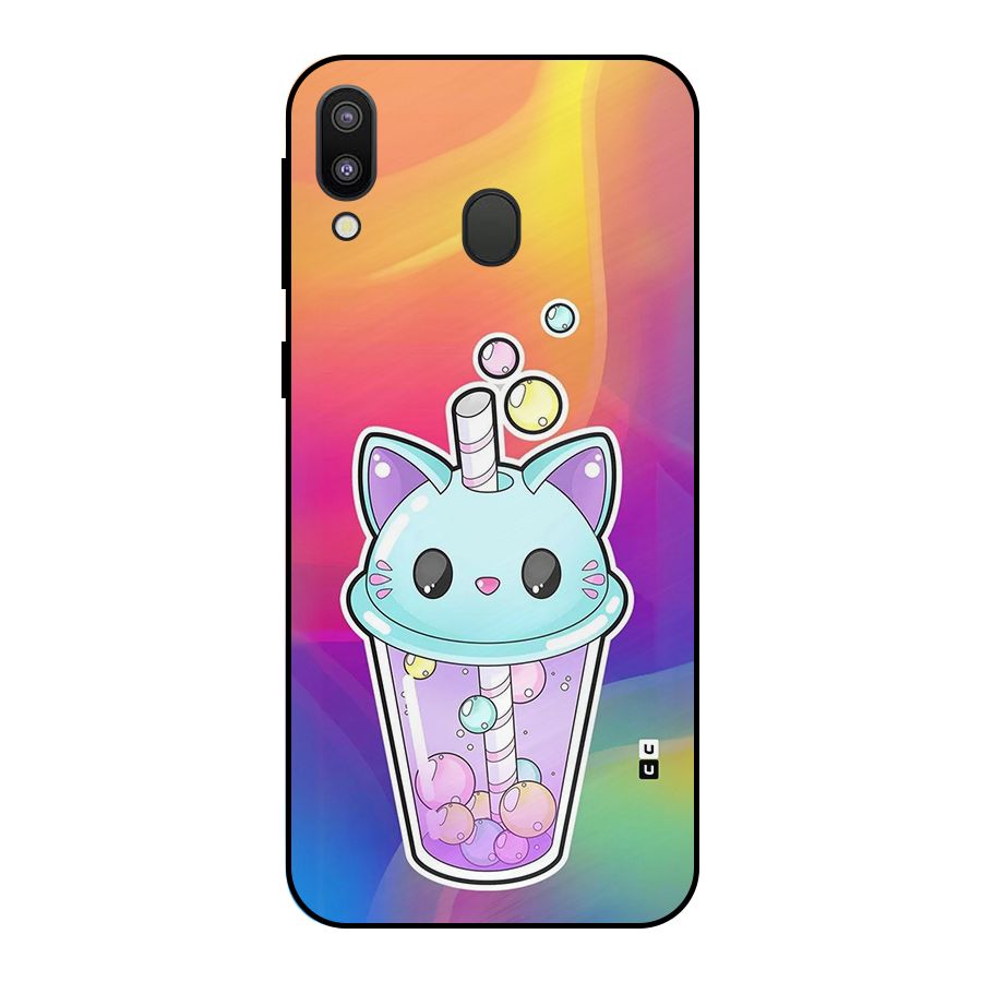 Cat Drink Metal Back Case for Galaxy M20