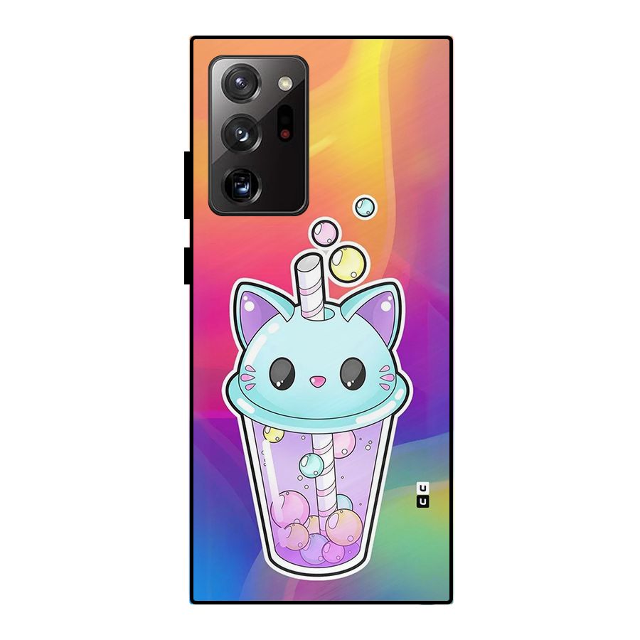 Cat Drink Metal Back Case for Galaxy Note 20 Ultra