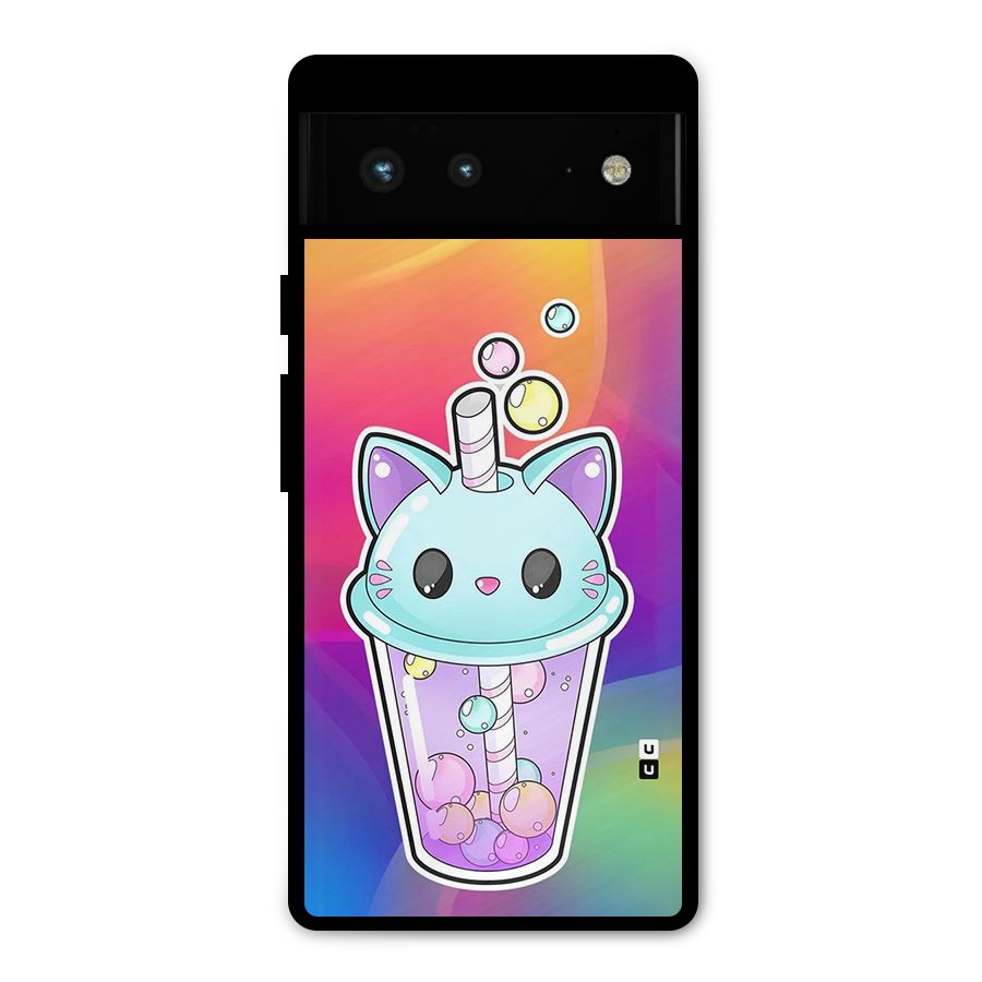 Cat Drink Metal Back Case for Google Pixel 6