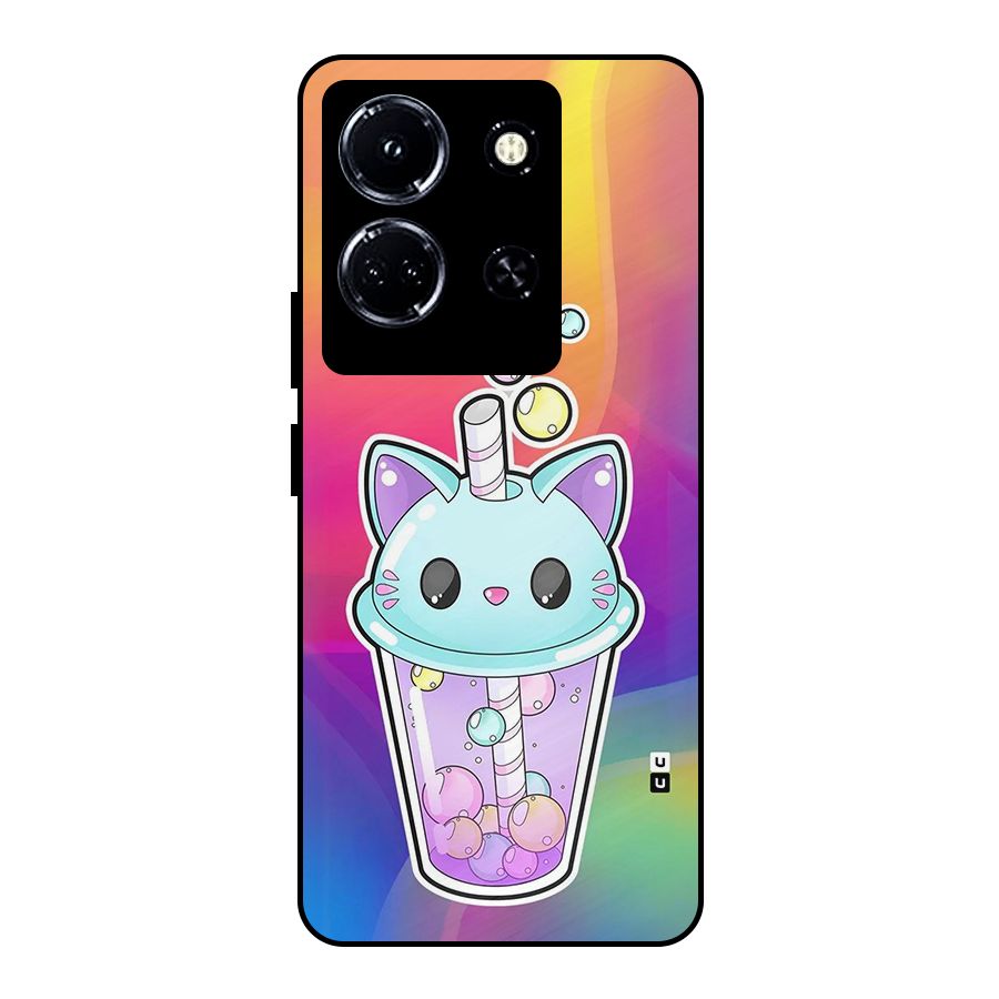 Cat Drink Metal Back Case for Infinix Note 30 5G
