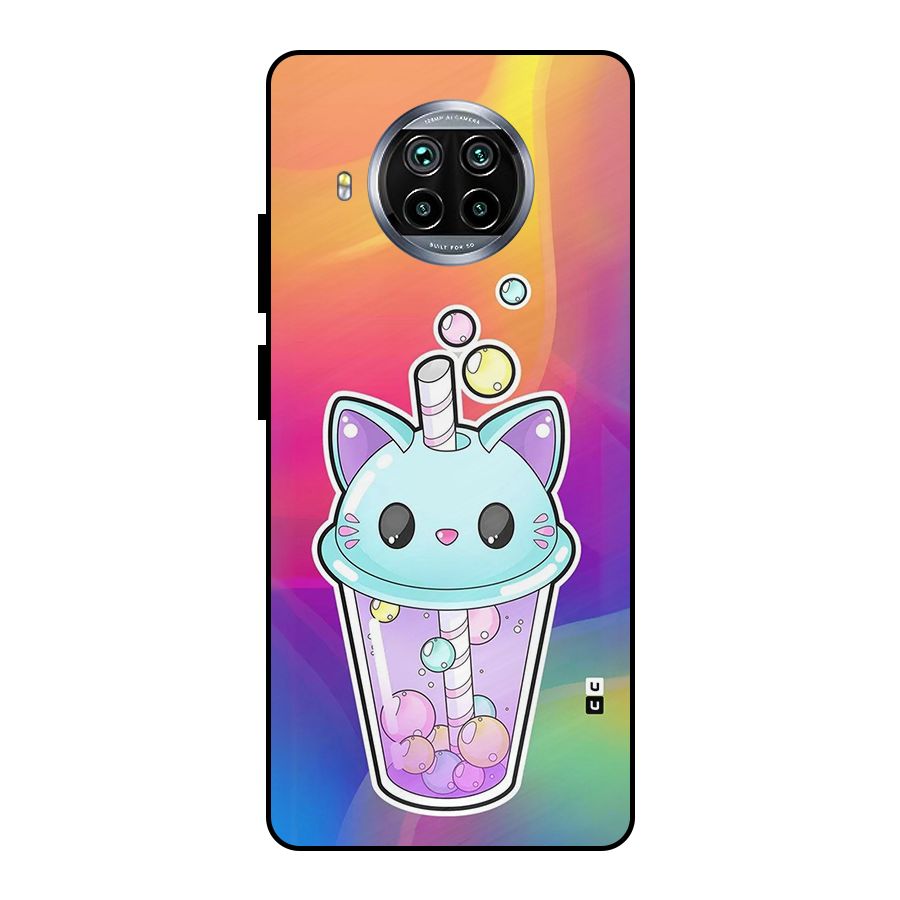Cat Drink Metal Back Case for Mi 10i