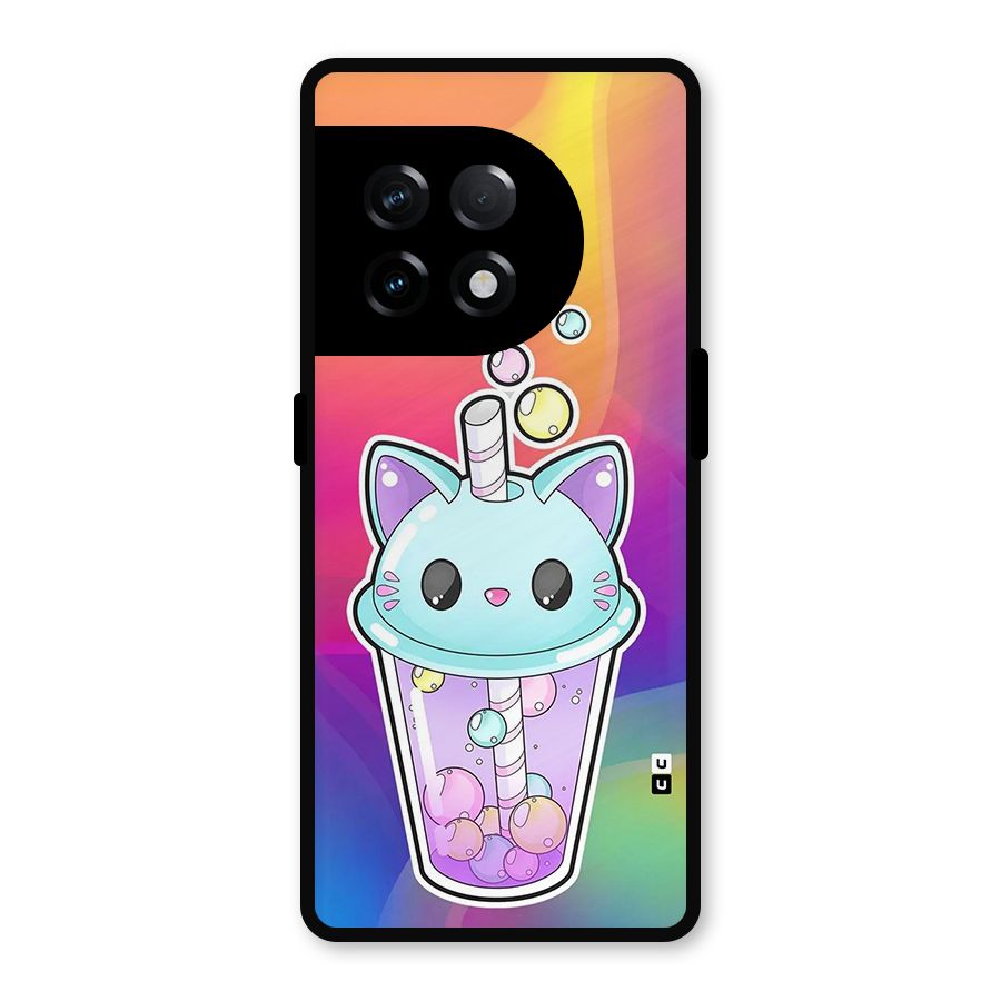 Cat Drink Metal Back Case for OnePlus 11R