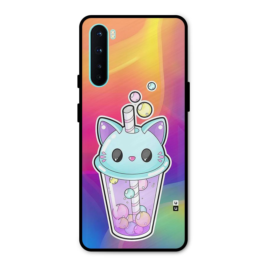 Cat Drink Metal Back Case for OnePlus Nord