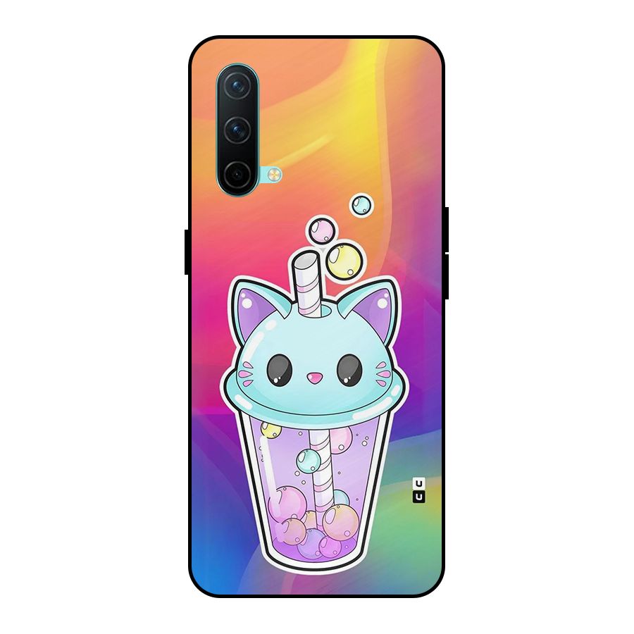 Cat Drink Metal Back Case for OnePlus Nord CE 5G