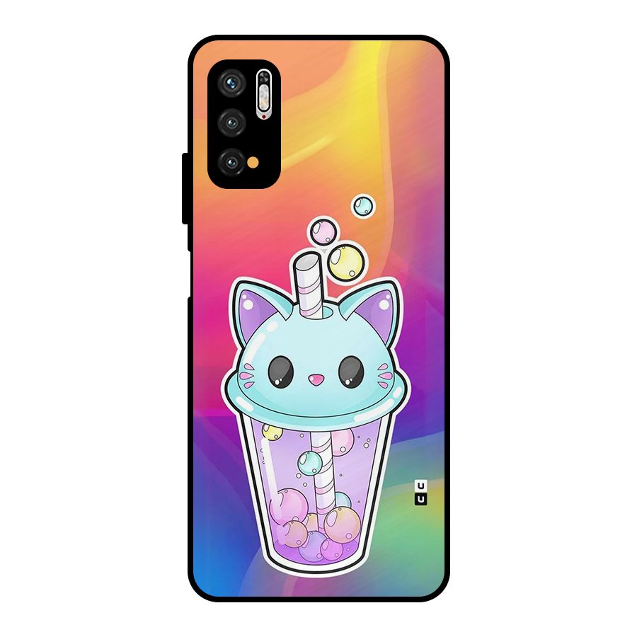 Cat Drink Metal Back Case for Poco M3 Pro 5G