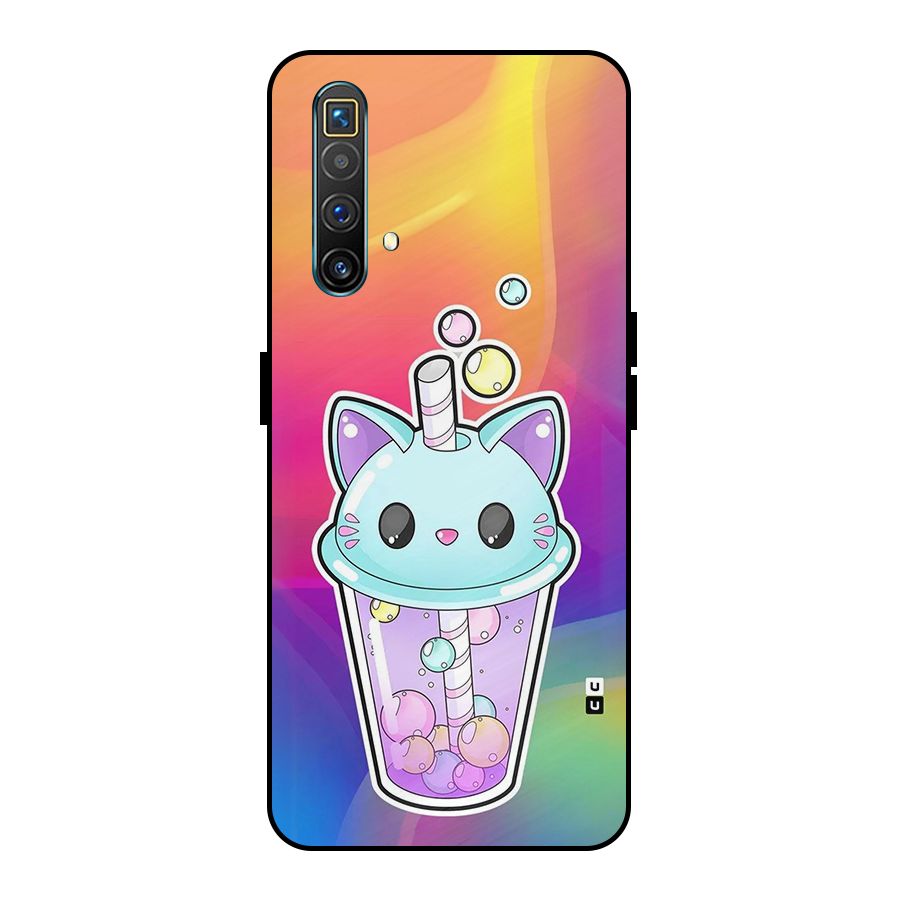 Cat Drink Metal Back Case for Realme X3