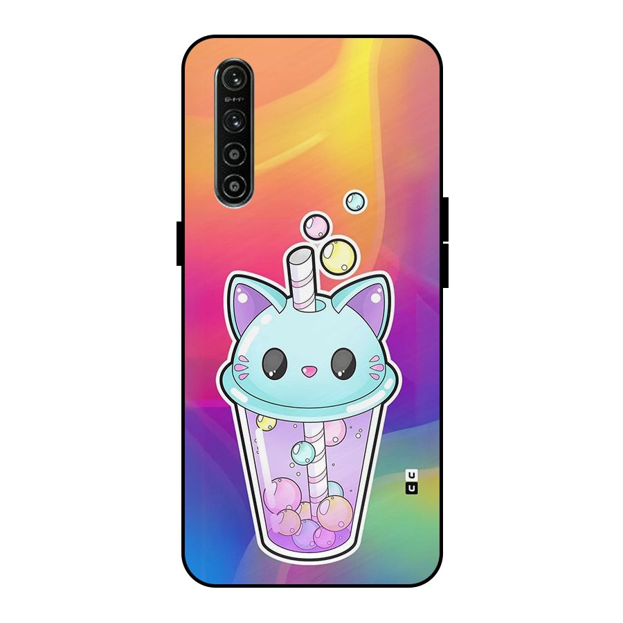 Cat Drink Metal Back Case for Realme XT