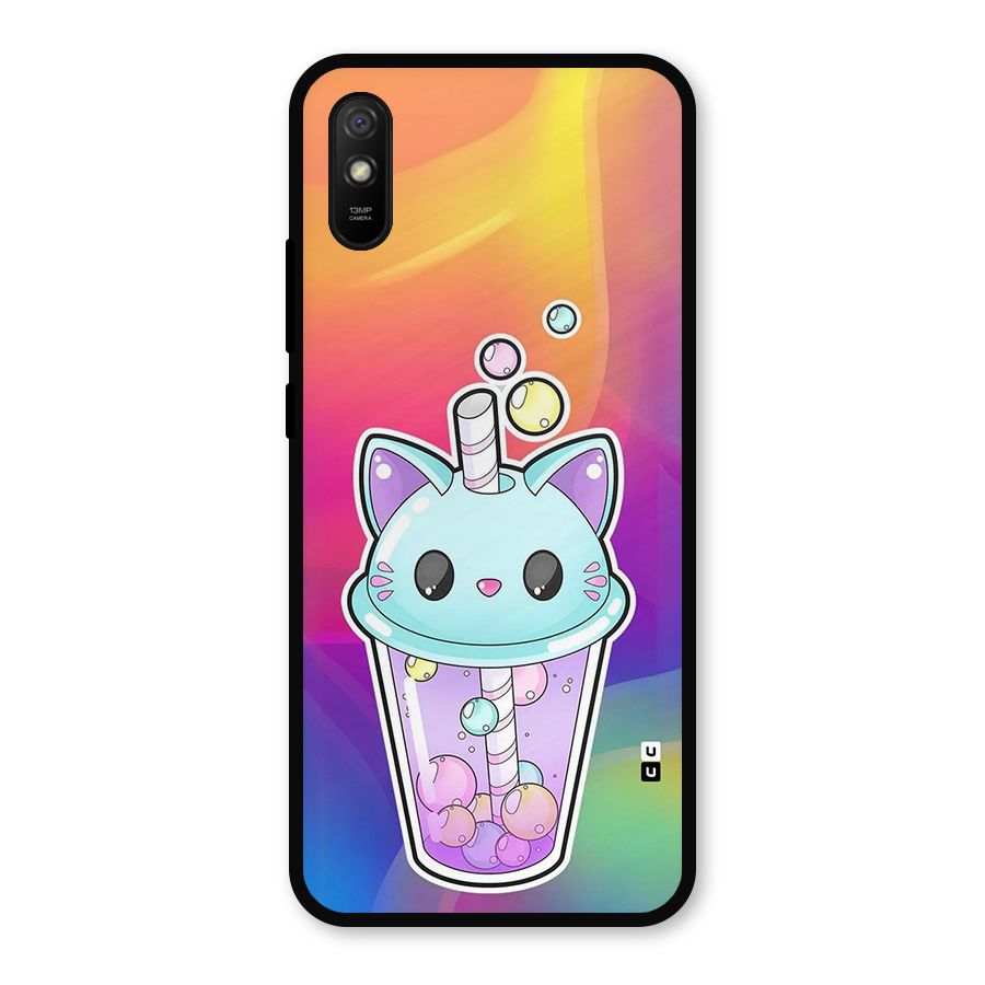 Cat Drink Metal Back Case for Redmi 9a