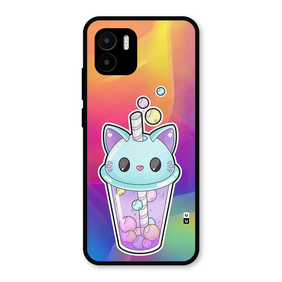 Cat Drink Metal Back Case for Redmi A2