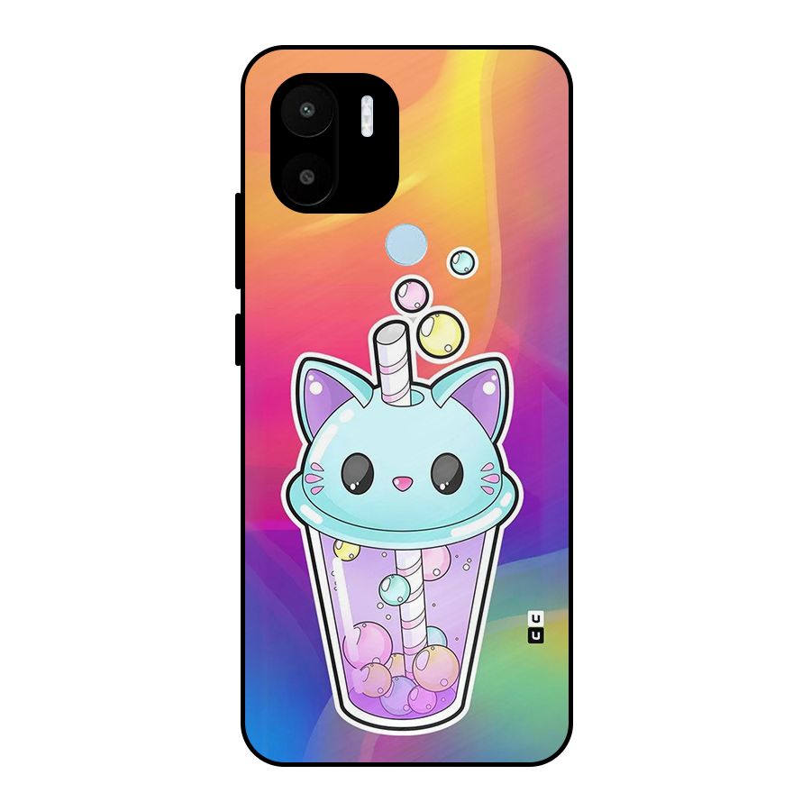 Cat Drink Metal Back Case for Redmi A2 Plus