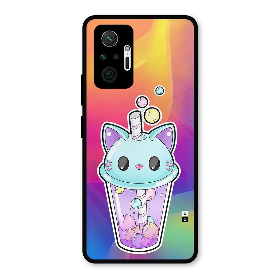 Cat Drink Metal Back Case for Redmi Note 10 Pro