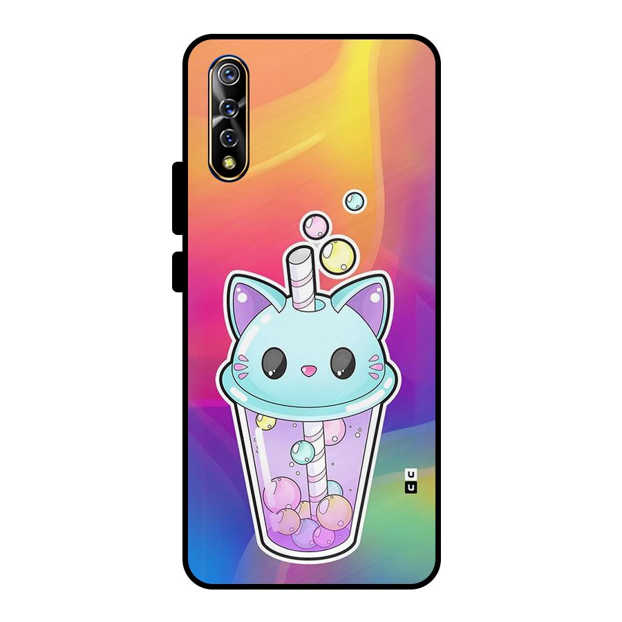 Cat Drink Metal Back Case for Vivo S1