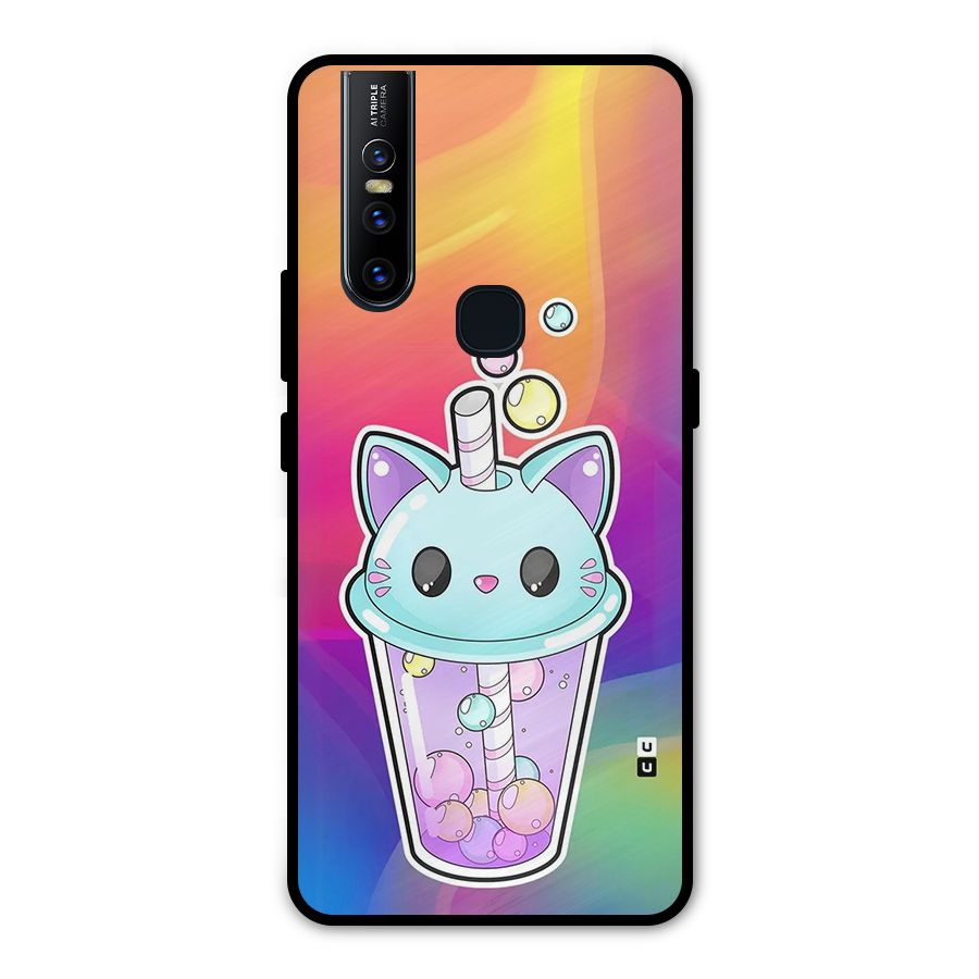 Cat Drink Metal Back Case for Vivo V15