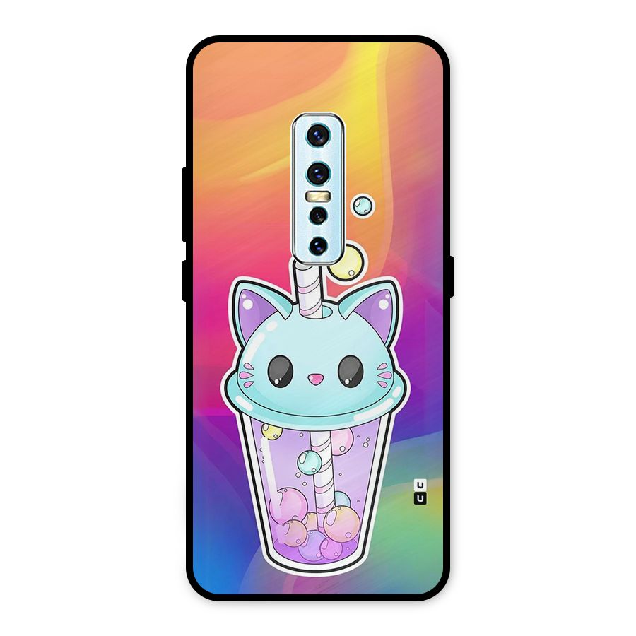 Cat Drink Metal Back Case for Vivo V17 Pro