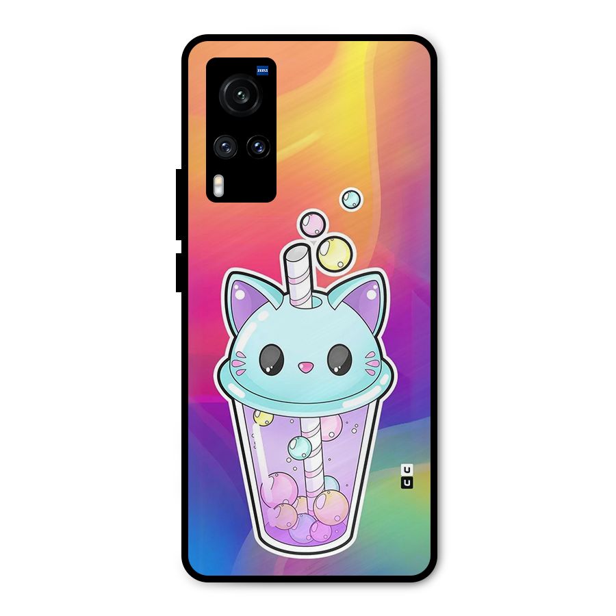 Cat Drink Metal Back Case for Vivo X60