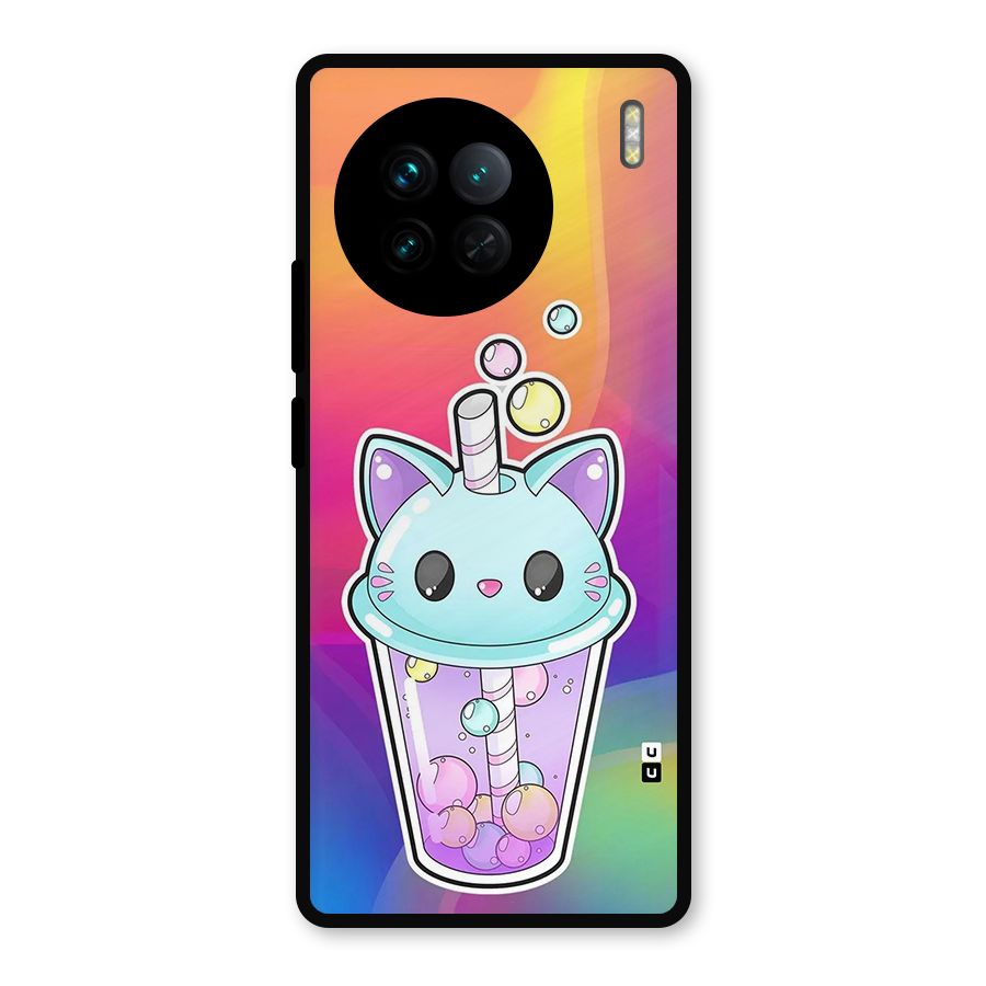 Cat Drink Metal Back Case for Vivo X90