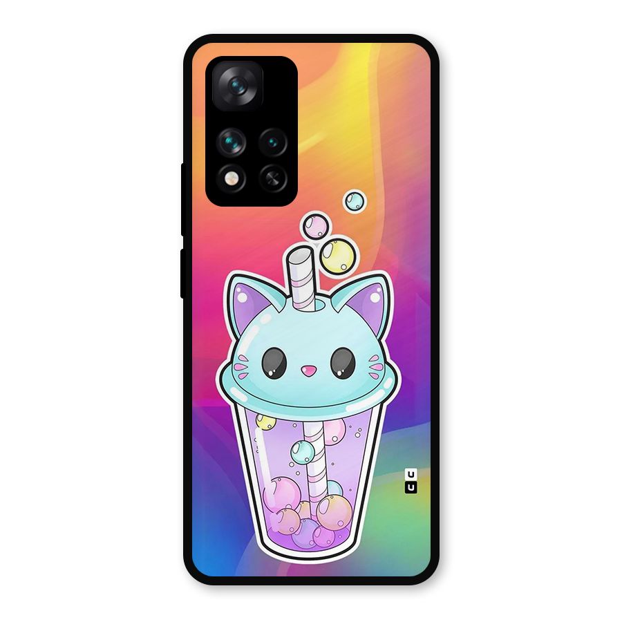 Cat Drink Metal Back Case for Xiaomi 11i 5G
