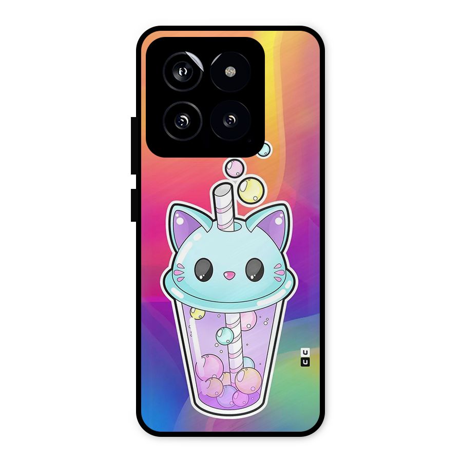 Cat Drink Metal Back Case for Xiaomi 14