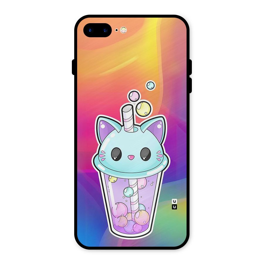 Cat Drink Metal Back Case for iPhone 7 Plus