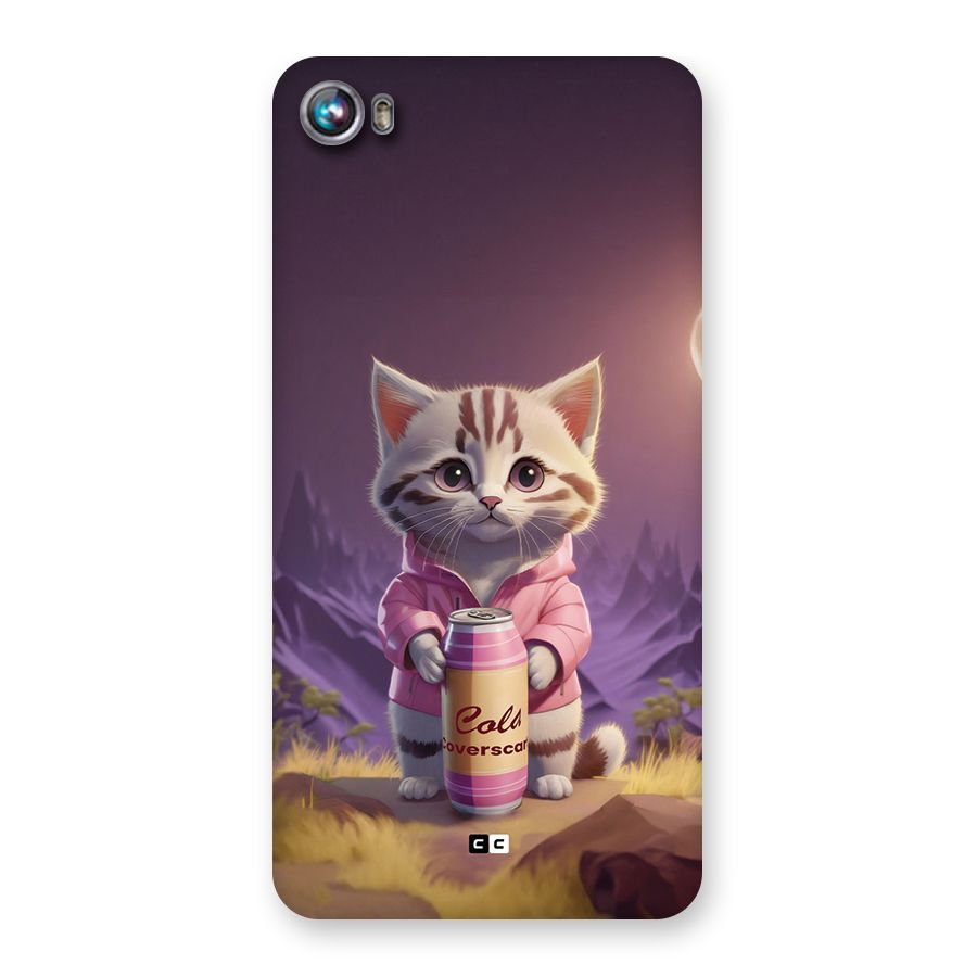 Cat Holding Can Back Case for Canvas Fire 4 (A107)