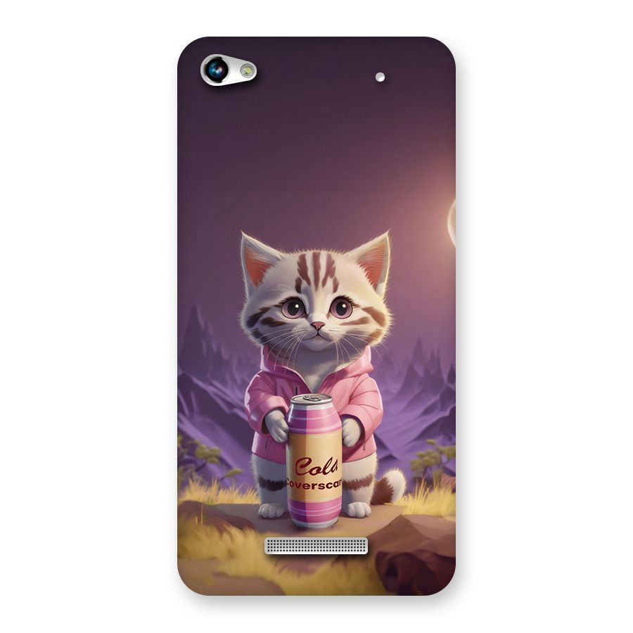 Cat Holding Can Back Case for Canvas Hue 2 A316