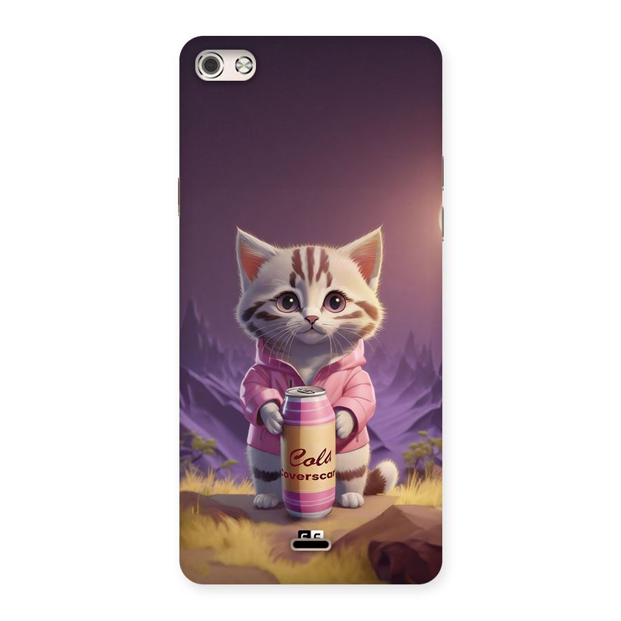 Cat Holding Can Back Case for Canvas Silver 5