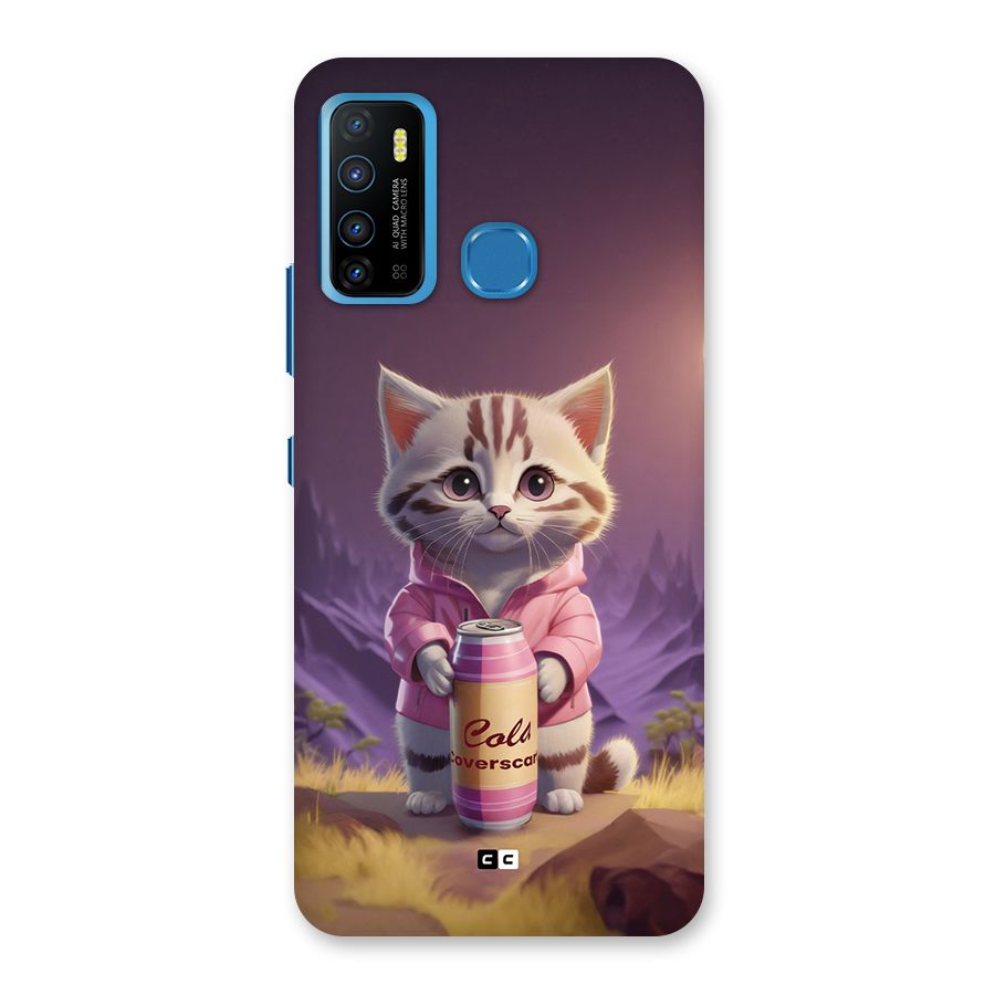 Cat Holding Can Back Case for Infinix Hot 9