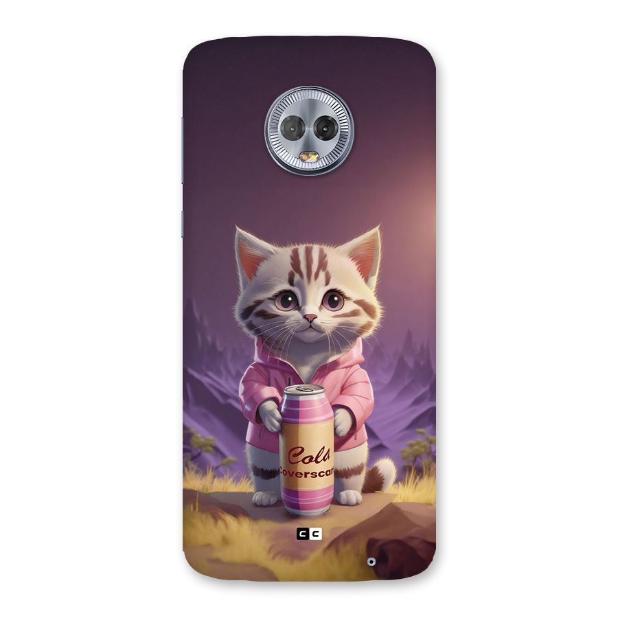 Cat Holding Can Back Case for Moto G6 Plus