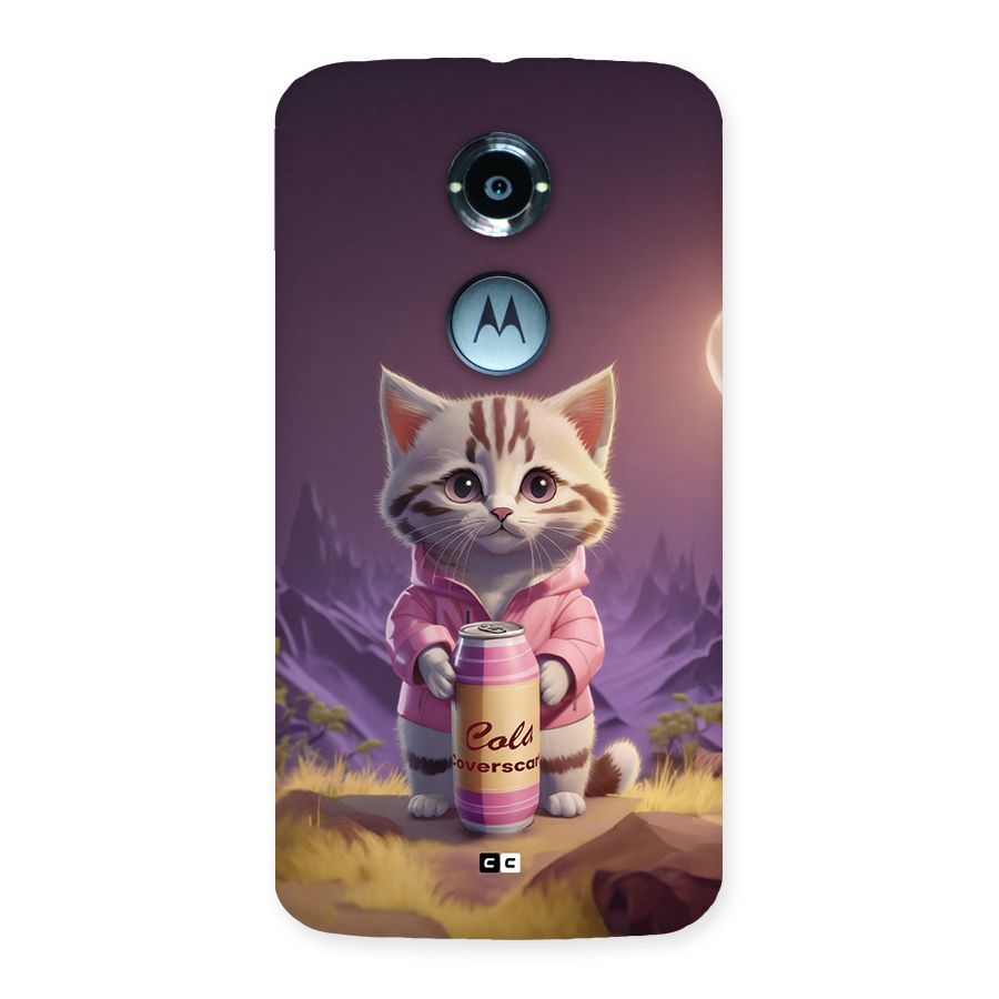 Cat Holding Can Back Case for Moto X2
