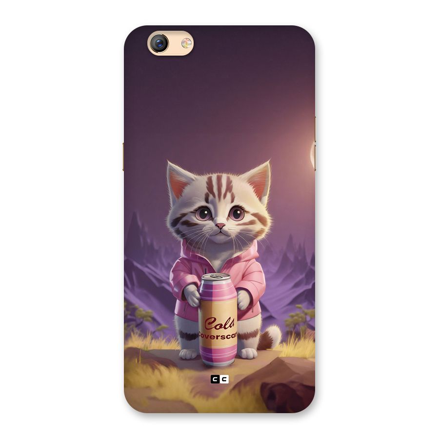 Cat Holding Can Back Case for Oppo F3 Plus