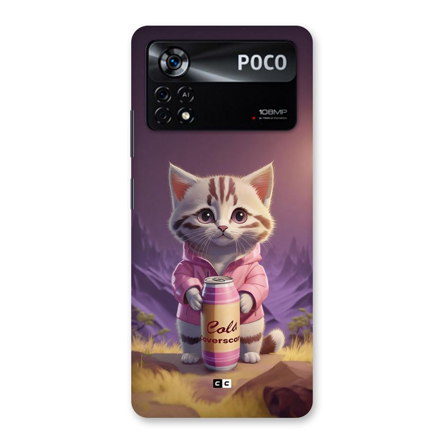 Cat Holding Can Back Case for Poco X4 Pro 5G