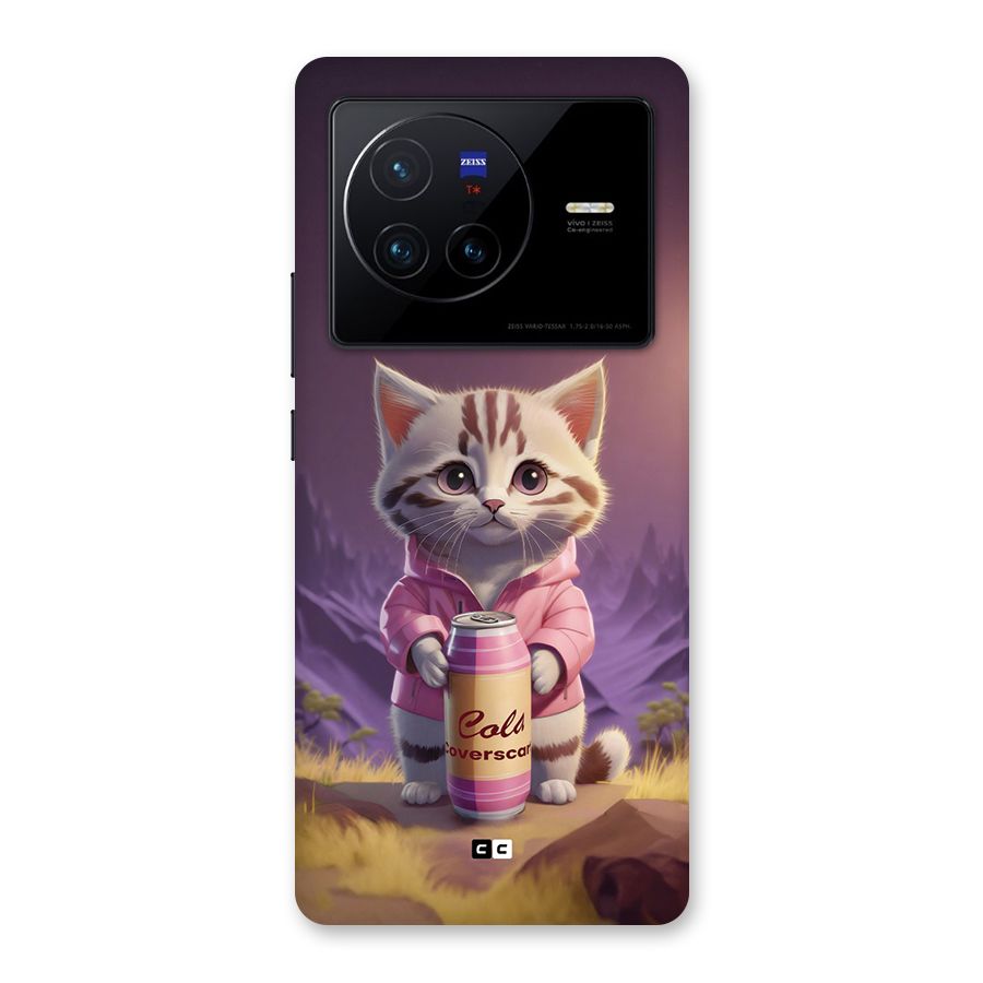 Cat Holding Can Back Case for Vivo X80