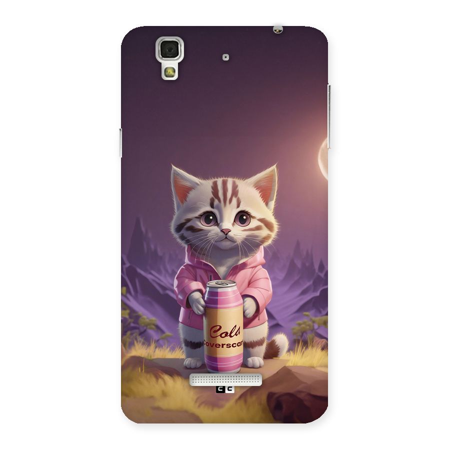 Cat Holding Can Back Case for YU Yureka Plus