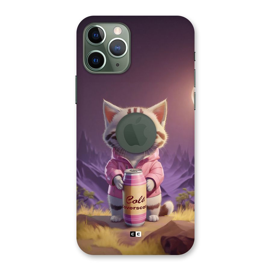 Cat Holding Can Back Case for iPhone 11 Pro Logo Cut