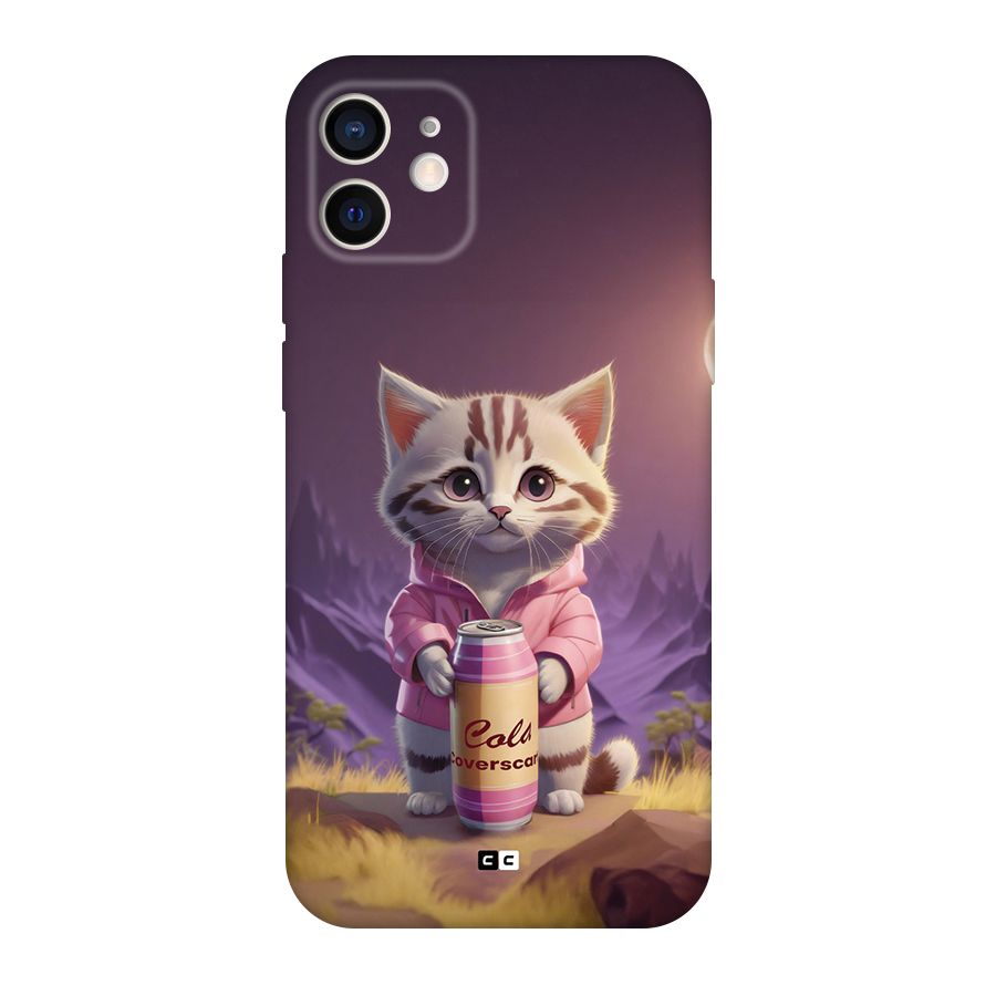 Cat Holding Can Back Case for iPhone 12