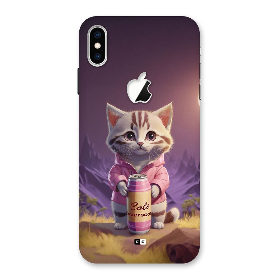 Cat Holding Can Back Case for iPhone XS Max Apple Cut