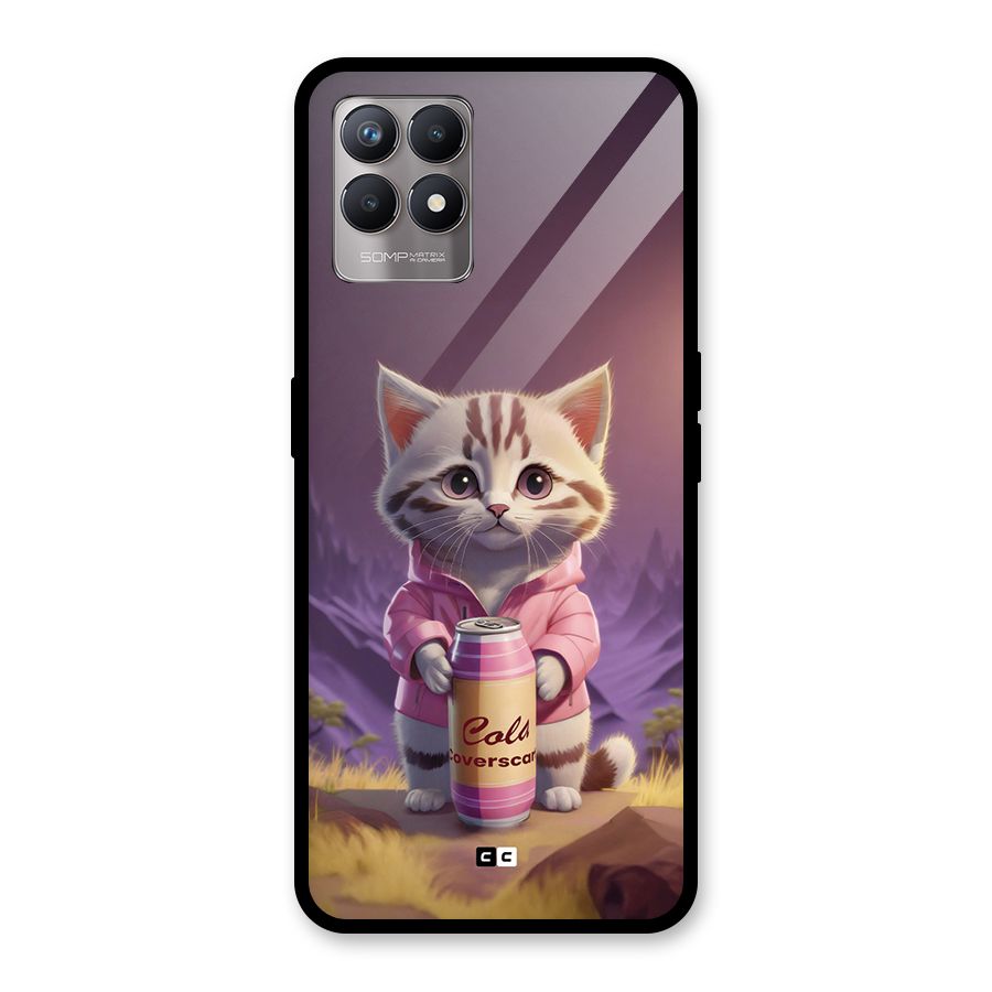 Cat Holding Can Glass Back Case for Realme Narzo 50