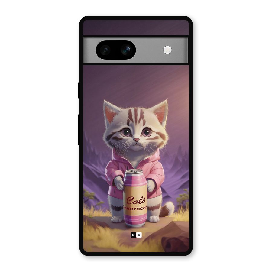 Cat Holding Can Metal Back Case for Google Pixel 7a