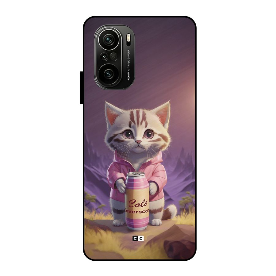 Cat Holding Can Metal Back Case for Mi 11x
