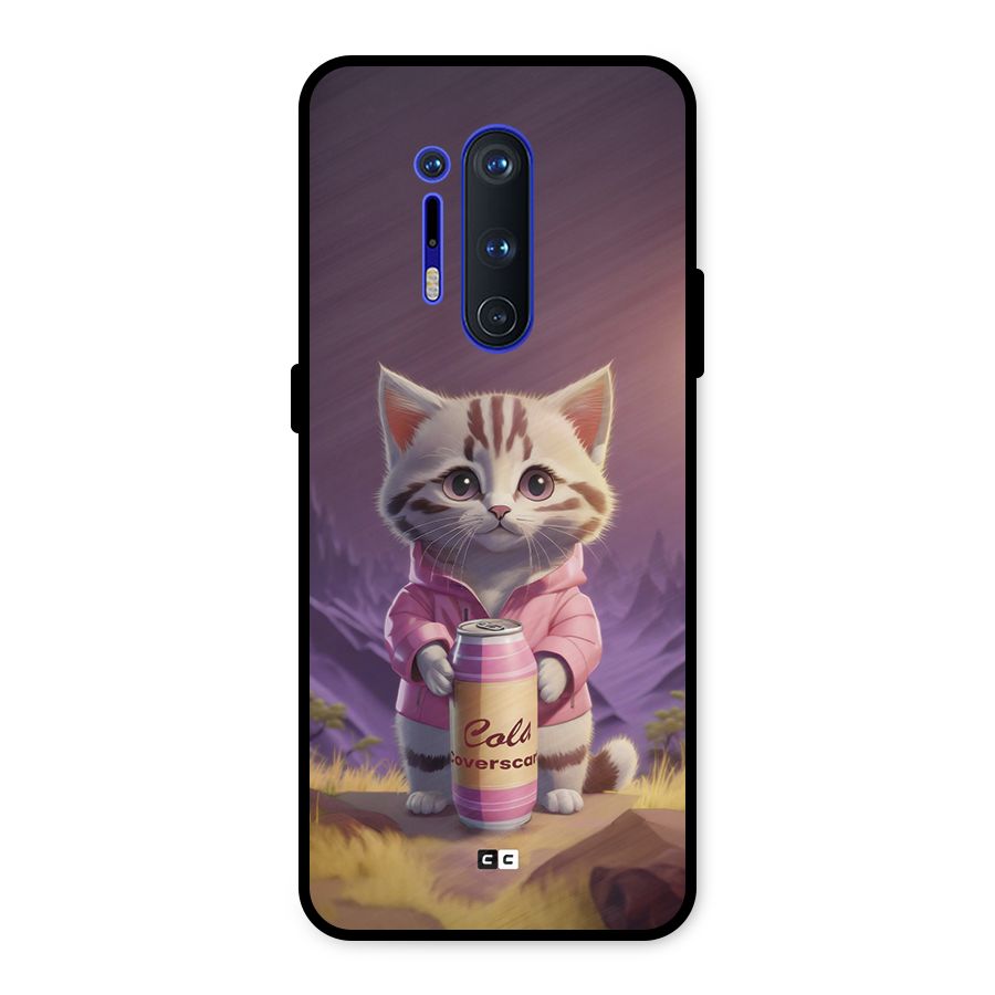 Cat Holding Can Metal Back Case for OnePlus 8 Pro