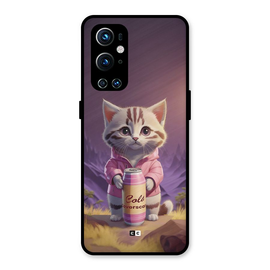 Cat Holding Can Metal Back Case for OnePlus 9 Pro